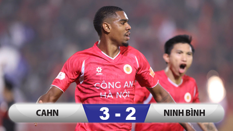 Kết quả Công an Hà Nội 3-2 Ninh Bình: Ngôi đầu đổi chủ